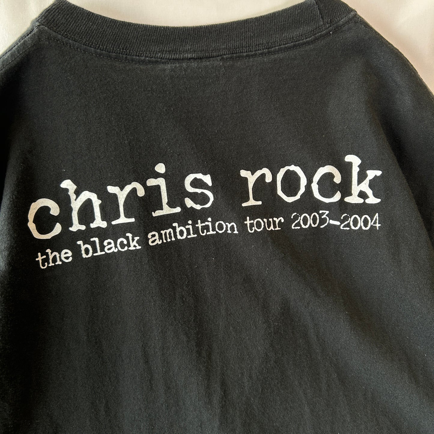 00's Chris Rock クリス・ロック "the black ambition" コメディーツアーTシャツ ブラック(L)/C1111T-SO