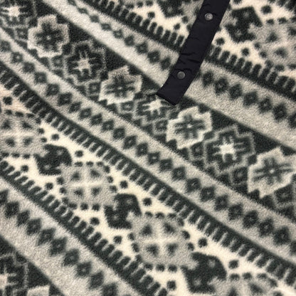 90's L.L.Bean スナップTタイプ "Wind Bloc Series" デザインフリース 黒白灰 (サイズ不明)/A3102F-SO