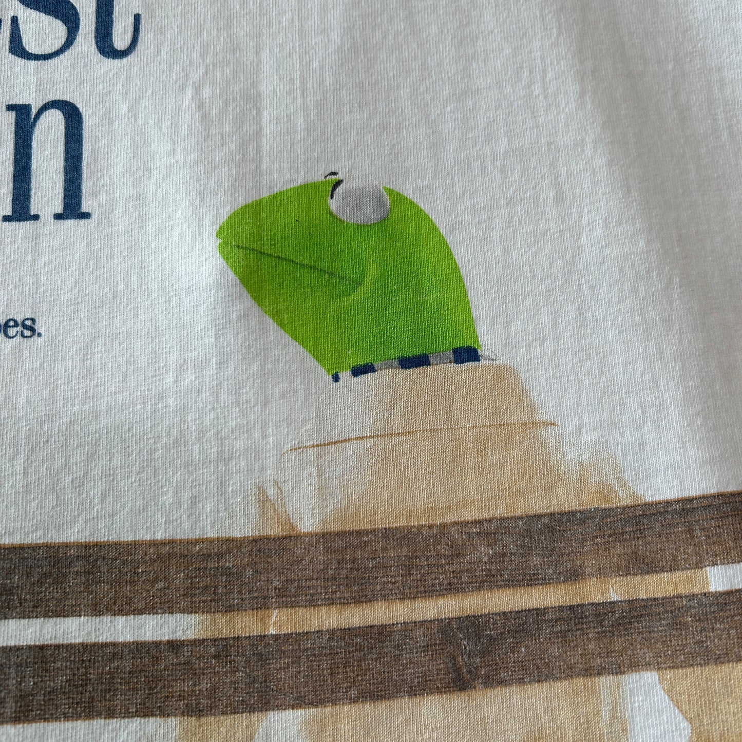 90's Kermit カーミット フォレスト・ガンプ パロディーTシャツ マペット セサミ 白(XL)/C1094T-SO