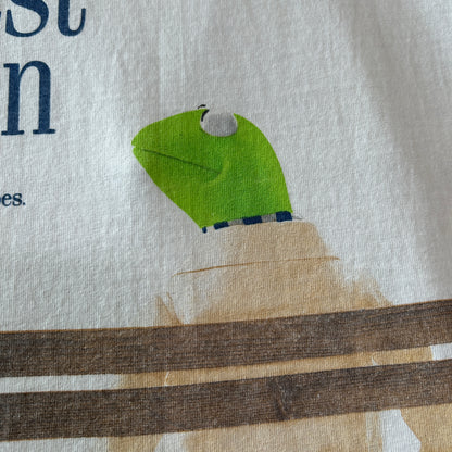 90's Kermit カーミット フォレスト・ガンプ パロディーTシャツ マペット セサミ 白(XL)/C1094T-SO