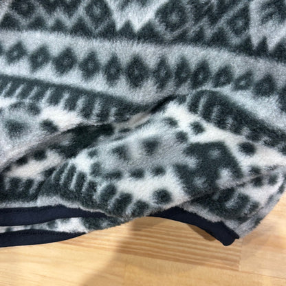 90's L.L.Bean スナップTタイプ "Wind Bloc Series" デザインフリース 黒白灰 (サイズ不明)/A3102F-SO