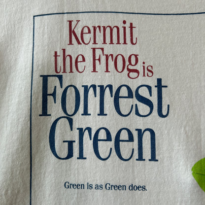 90's Kermit カーミット フォレスト・ガンプ パロディーTシャツ マペット セサミ 白(XL)/C1094T-SO