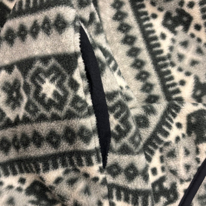 90's L.L.Bean スナップTタイプ "Wind Bloc Series" デザインフリース 黒白灰 (サイズ不明)/A3102F-SO