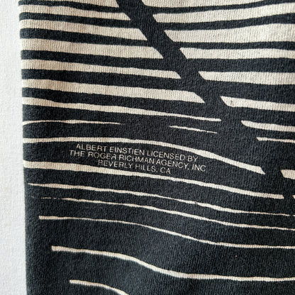 90's Albert Einstein アインシュタイン 肖像画Tシャツ ブラック (XL)/C1221T-SO