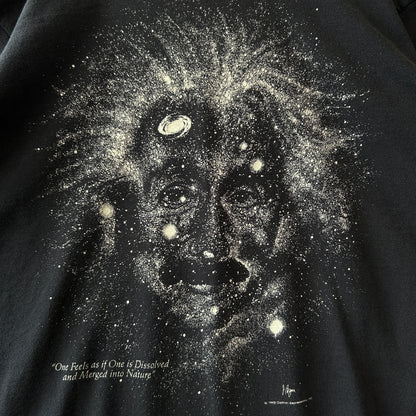 90's Albert Einstein アインシュタイン 蓄光プリントTシャツ ブラック(L)/C1220T-SO