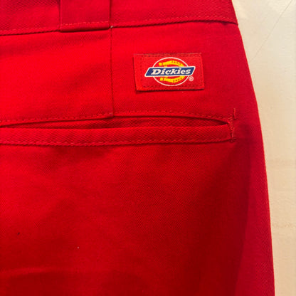 90's Dickies 874 ディッキーズ チノパン ワークパンツ 赤 (34×33)/C0752P-SO
