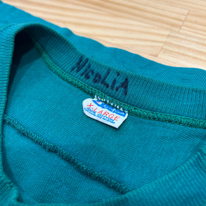 70's champion football フットボール Tシャツ グリーン (XL)/A7210T-SO