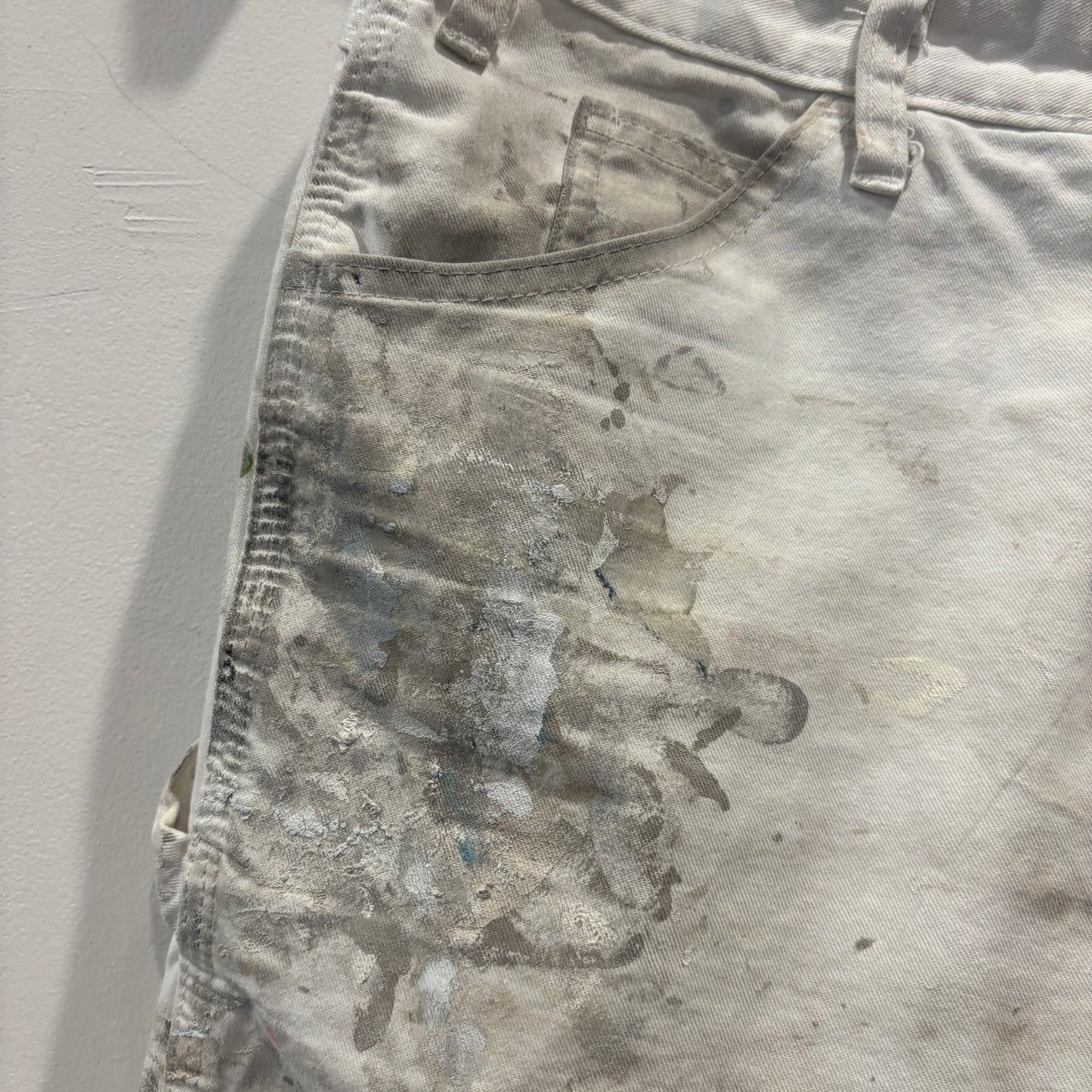 00's Dickies ディッキーズ ペインター ワークパンツ 白 (32×30)/B3703P-SO
