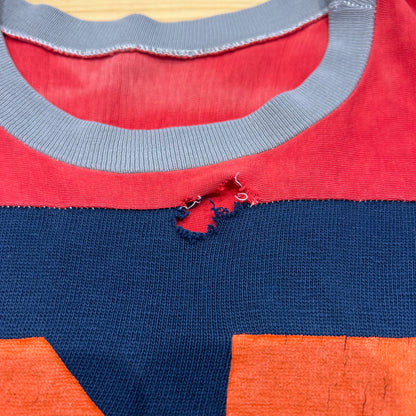 70's champion football T-shirt "27" チャンピオン フットボール Tシャツ ネイビー レッド (L)/A3444T-SO