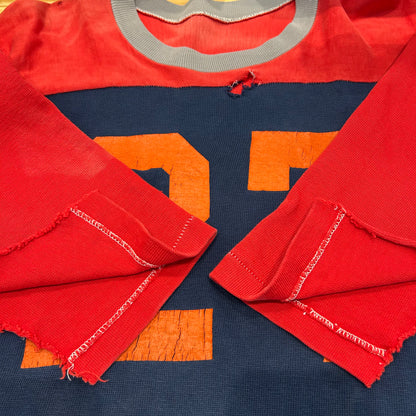 70's champion football T-shirt "27" チャンピオン フットボール Tシャツ ネイビー レッド (L)/A3444T-SO
