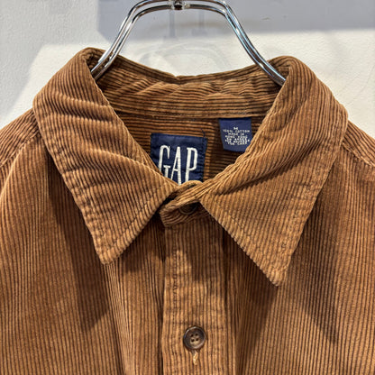 90's GAP ギャップ コーデュロイシャツ ブラウン(M)/B4188SH-SO
