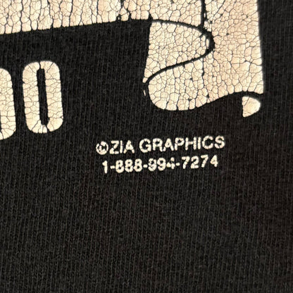 00's  ZIA GRAPHICS CHAMPIONSHIP APPAREL  Eppie's Motorcycle Services ファイヤーパターン 袖プリント ロンT 黒 (L) /B3245T-SO