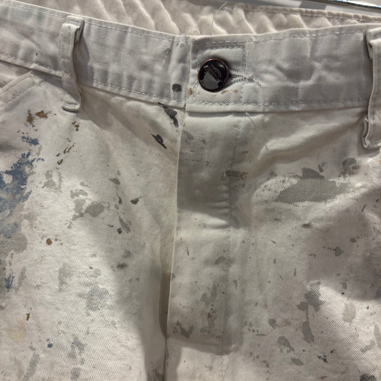 00's Dickies ディッキーズ Sherwin Williams 企業ロゴ ペインター ワークパンツ 白 (38×30)/B3704P-SO