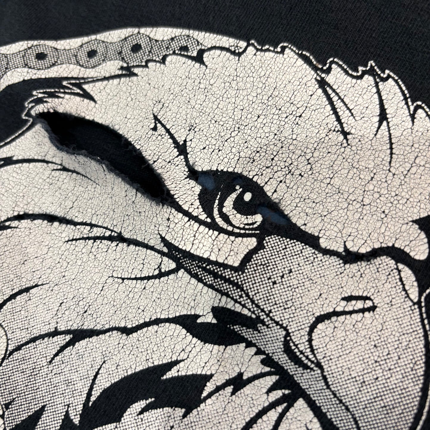 00's  ZIA GRAPHICS CHAMPIONSHIP APPAREL  Eppie's Motorcycle Services ファイヤーパターン 袖プリント ロンT 黒 (L) /B3245T-SO