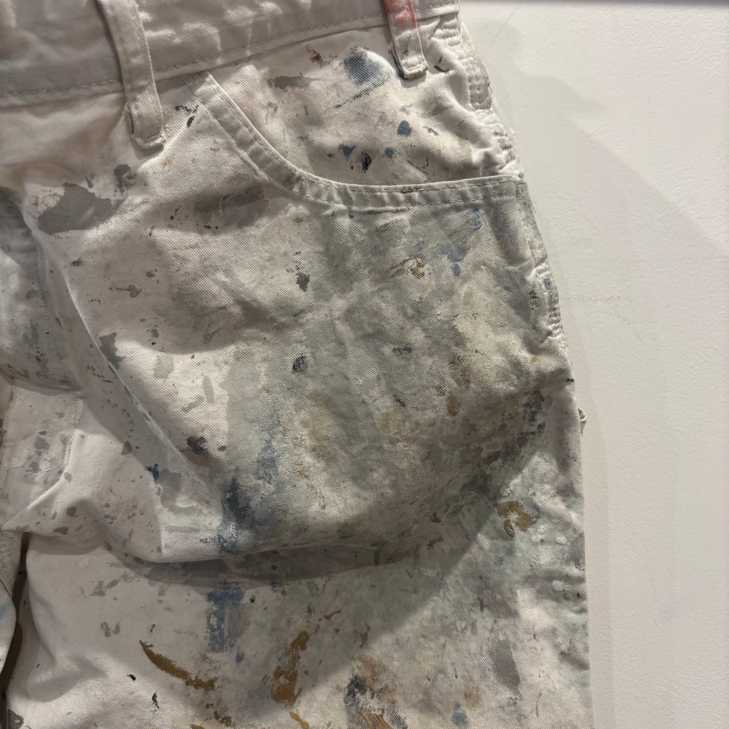 00's Dickies ディッキーズ Sherwin Williams 企業ロゴ ペインター ワークパンツ 白 (38×30)/B3704P-SO