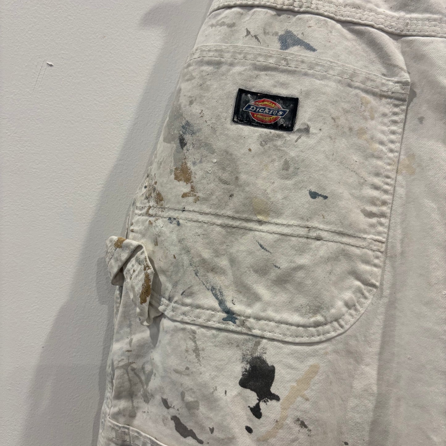 00's Dickies ディッキーズ Sherwin Williams 企業ロゴ ペインター ワークパンツ 白 (38×30)/B3704P-SO
