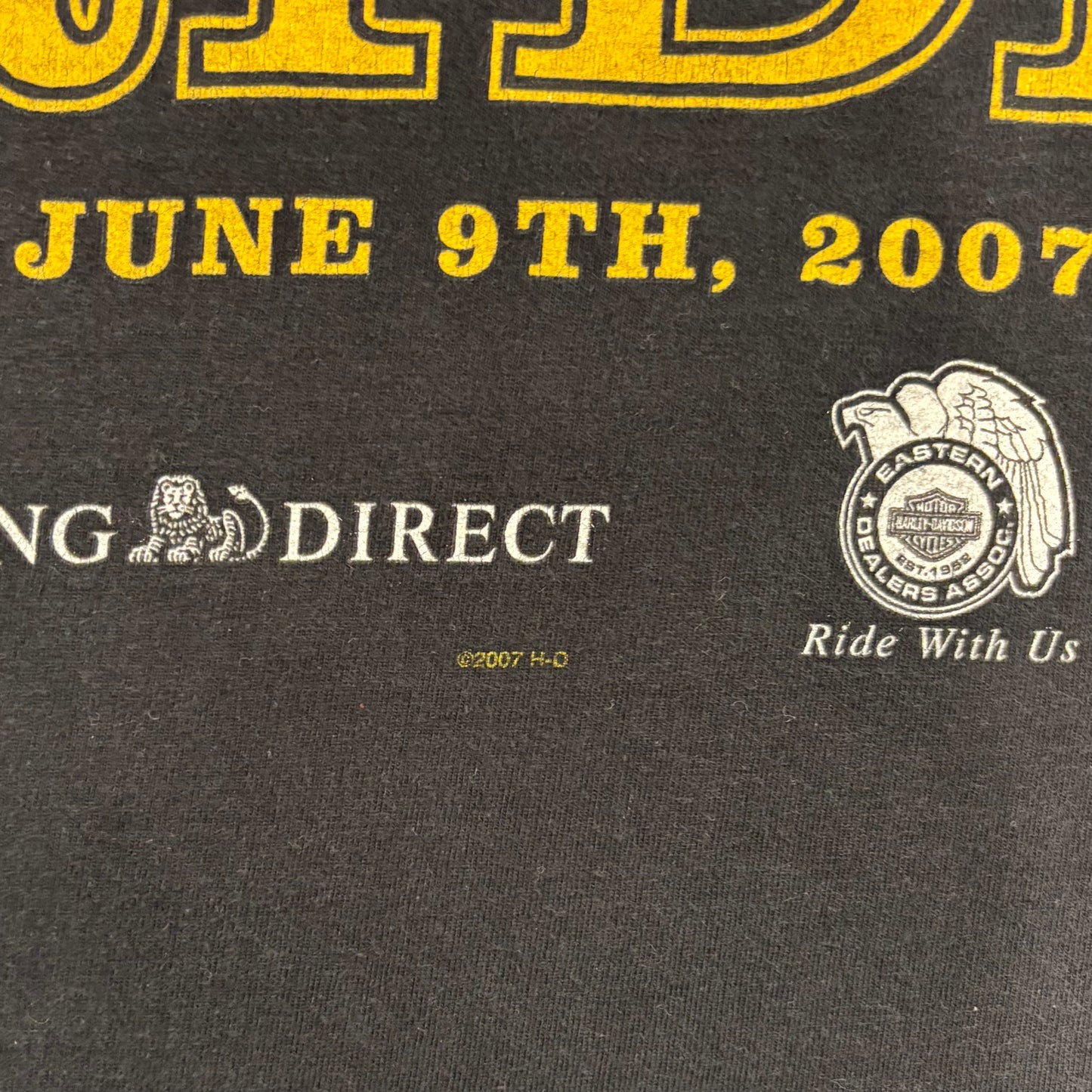 00's  HAREY-DAVIDSON ファイヤーパターン 袖プリント ロンT 黒 (XL) /B3246T-SO