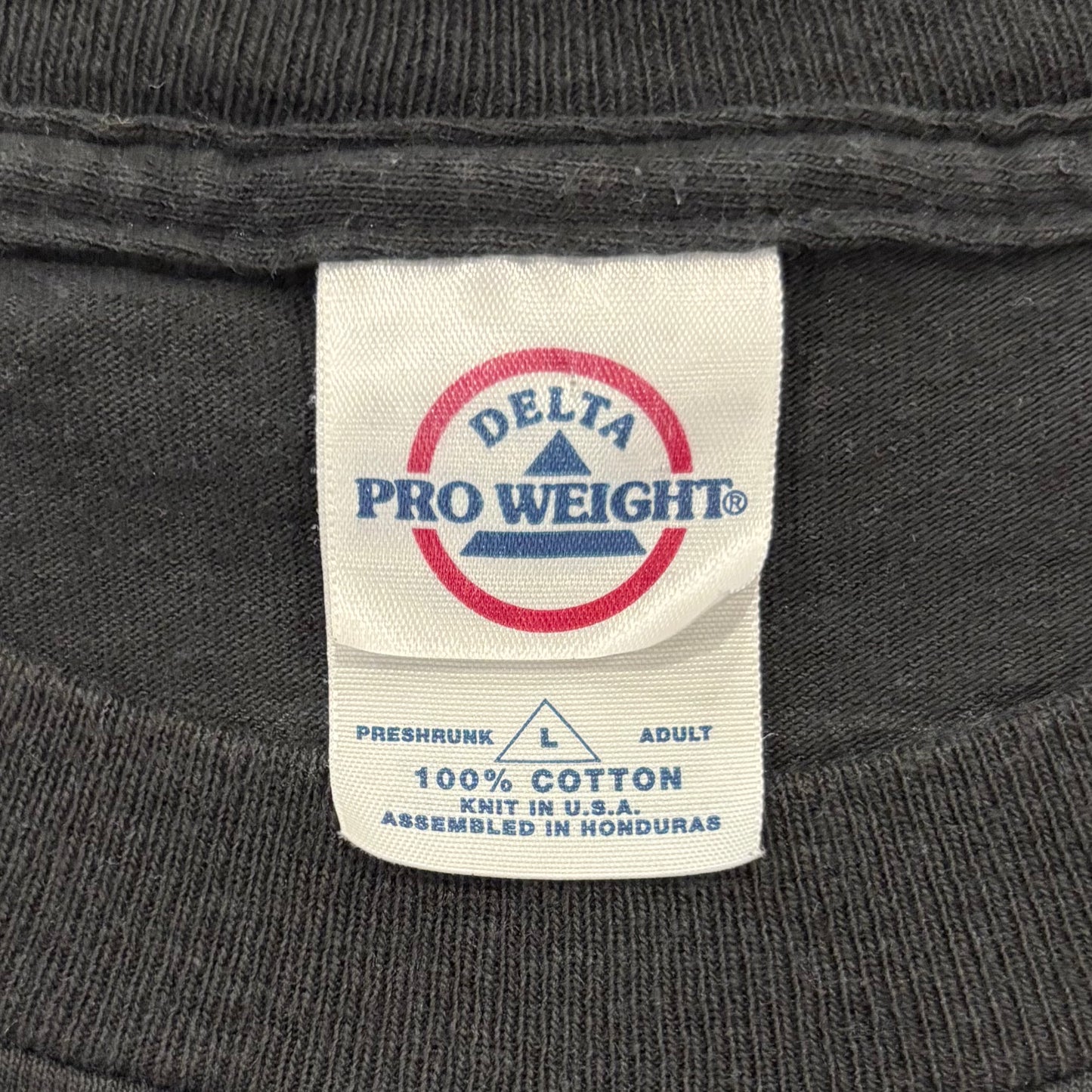 00's DELTA  HOT LEATHERS  袖プリント ロンT 黒 (L) /A8808T-SO