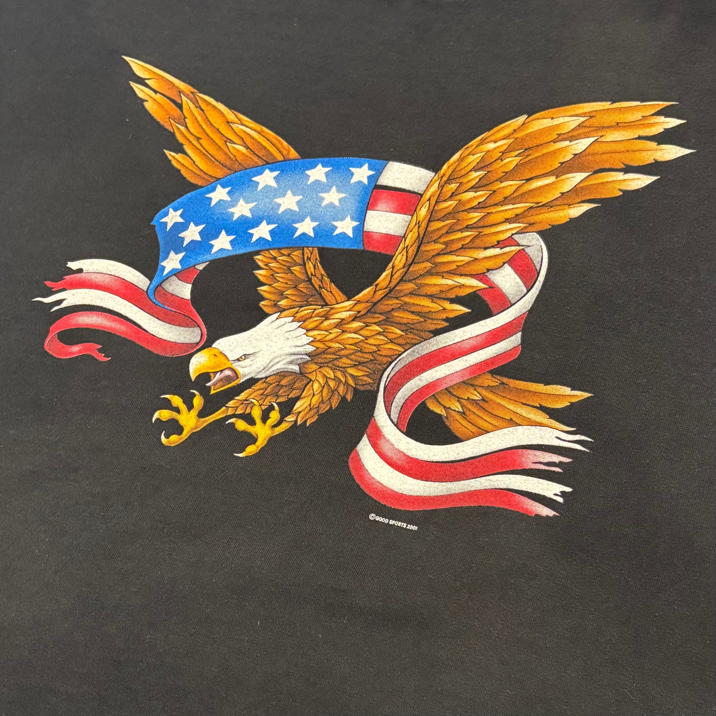 00's DELTA  HOT LEATHERS  袖プリント ロンT 黒 (L) /A8808T-SO