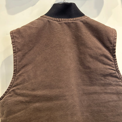 Carhartt カーハート ダックベスト V02 DKB ワークベスト ダークブラウン(M)/C0419V-SO