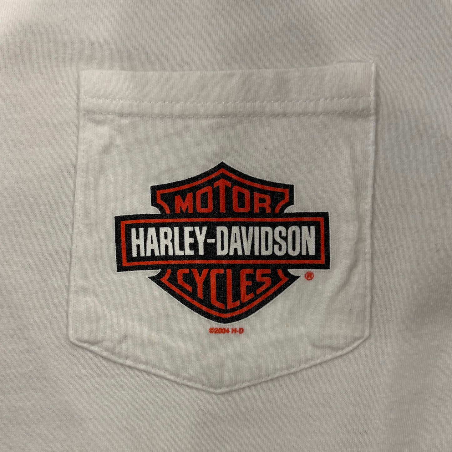 00's  HAREY-DAVIDSON  Birmingham,AL  ファイヤーパターン 袖プリント ロンT 白 (2XL) /B3247T-SO