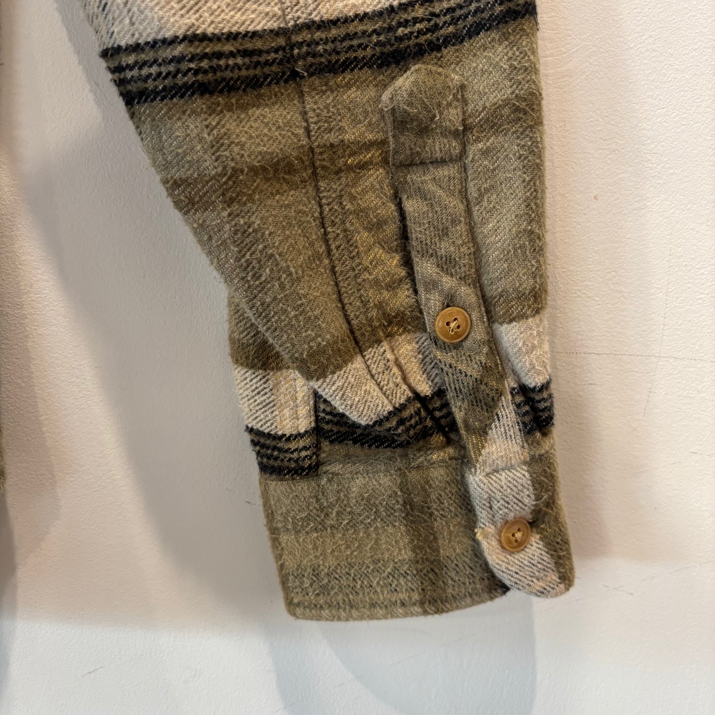 00's VOLCOM ボルコム GENUINE VOLCOM BRAND JEANS へービーネルシャツ チェック モスグリーン/ベージュ/ブラック (L)/C1622SH-SO
