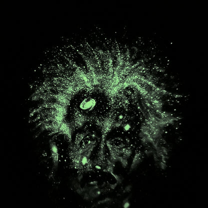 90's Albert Einstein アインシュタイン 蓄光プリントTシャツ ブラック(L)/C1220T-SO