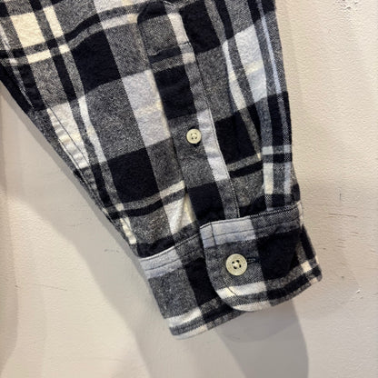 00's POLO JEANS CO. RALPH LAUREN ポロジーンズ ラルフローレン ネルシャツ ホワイト/ブラック(L)/B4190SH-SO