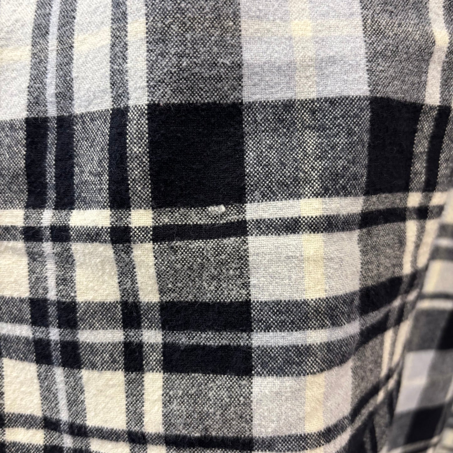 00's POLO JEANS CO. RALPH LAUREN ポロジーンズ ラルフローレン ネルシャツ ホワイト/ブラック(L)/B4190SH-SO