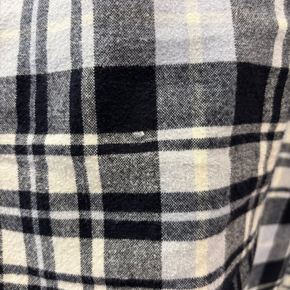 00's POLO JEANS CO. RALPH LAUREN ポロジーンズ ラルフローレン ネルシャツ ホワイト/ブラック(L)/B4190SH-SO