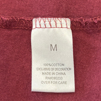 00's PLAYBOY プレイボーイ PasCon ネックロゴ ポケットTシャツ ワインレッド (M)/B3963T-SO