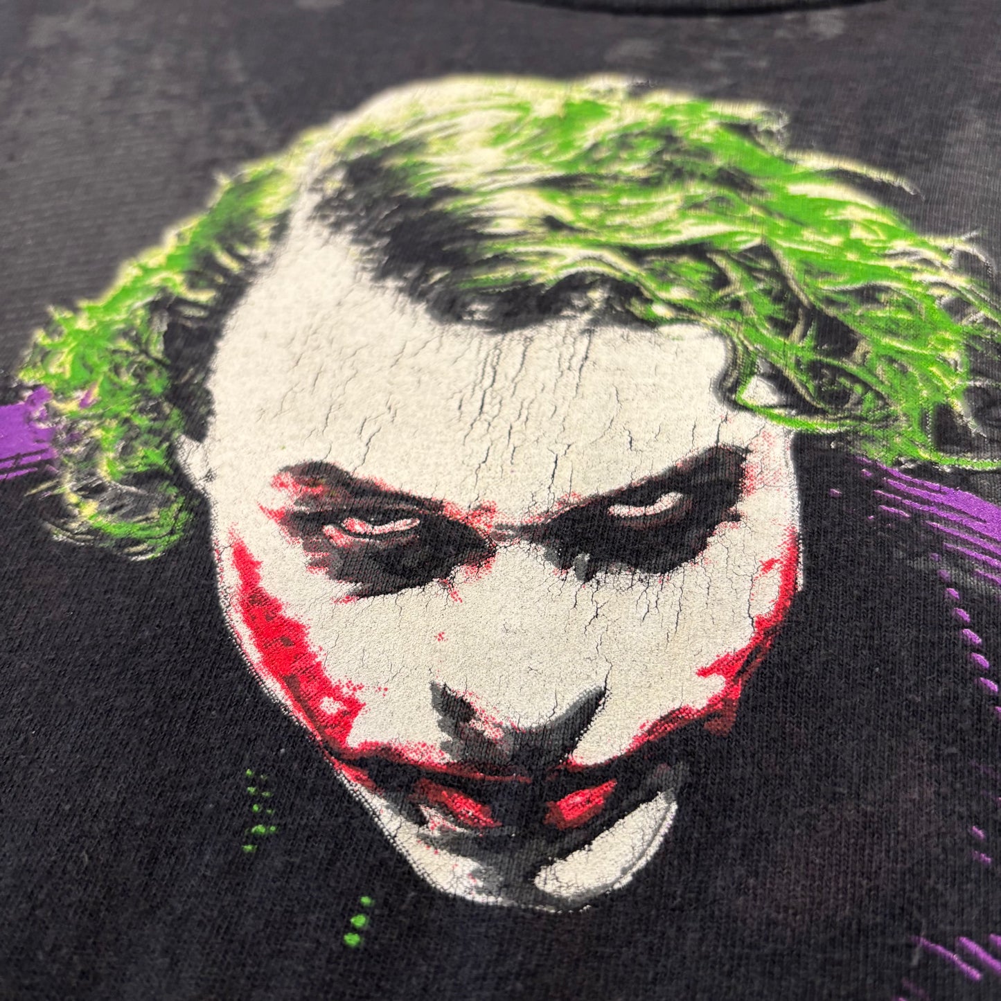 00's THE DARK KNIGHT ダークナイト JOKER BATMAN ジョーカー ムービーTシャツ ブラック (XL)/B3696T-SO