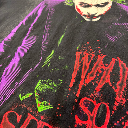 00's THE DARK KNIGHT ダークナイト JOKER BATMAN ジョーカー ムービーTシャツ ブラック (XL)/B3696T-SO