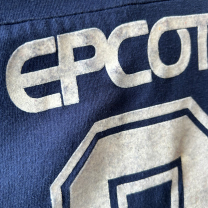 80's ARTEX EPCOT CENTER フロッキープリント フットボールTシャツ Disney World ディズニー (L)/A7637T-SO