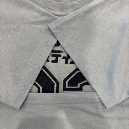 80's "Disney" ディズニー Tokyo Disney Land 開園記念Tシャツ 水色(M)/A7093T-SO