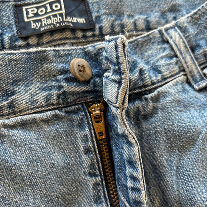 90's Polo Ralph Lauren”POLO DENIM"2タックデニムスラックス made in USA(30×30)/A5335P-SO