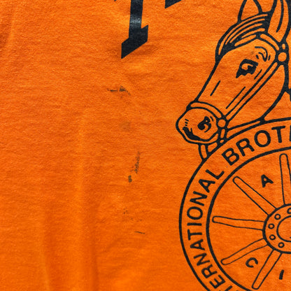 90's TEAMSTERS ロゴTシャツ 労働組合 オレンジ(L)/A7002T-SO