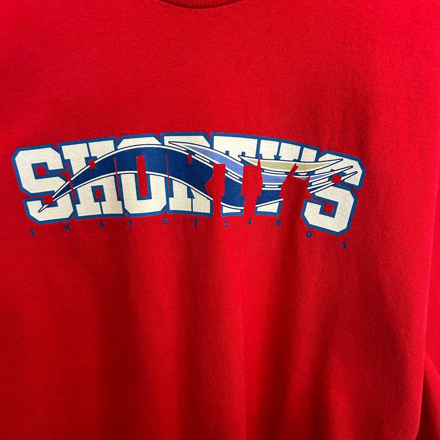 90's Shorty's スケートボード ロゴTシャツ 赤 (L)/C0441T-SO