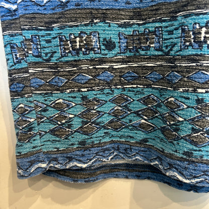 90's Ocean Pacific ネイティブ柄 サーフ ポケットTシャツ 青系統 (2XLT)/C1227T-SO