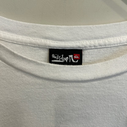 90's Quik Silver グラフィックTシャツ 白 (サイズ不明)/C1228T-SO