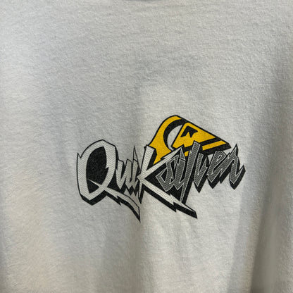 90's Quik Silver グラフィックTシャツ 白 (サイズ不明)/C1228T-SO