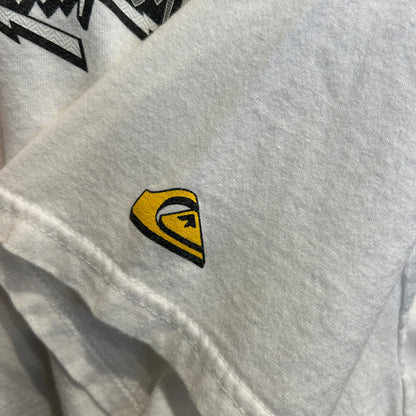 90's Quik Silver グラフィックTシャツ 白 (サイズ不明)/C1228T-SO