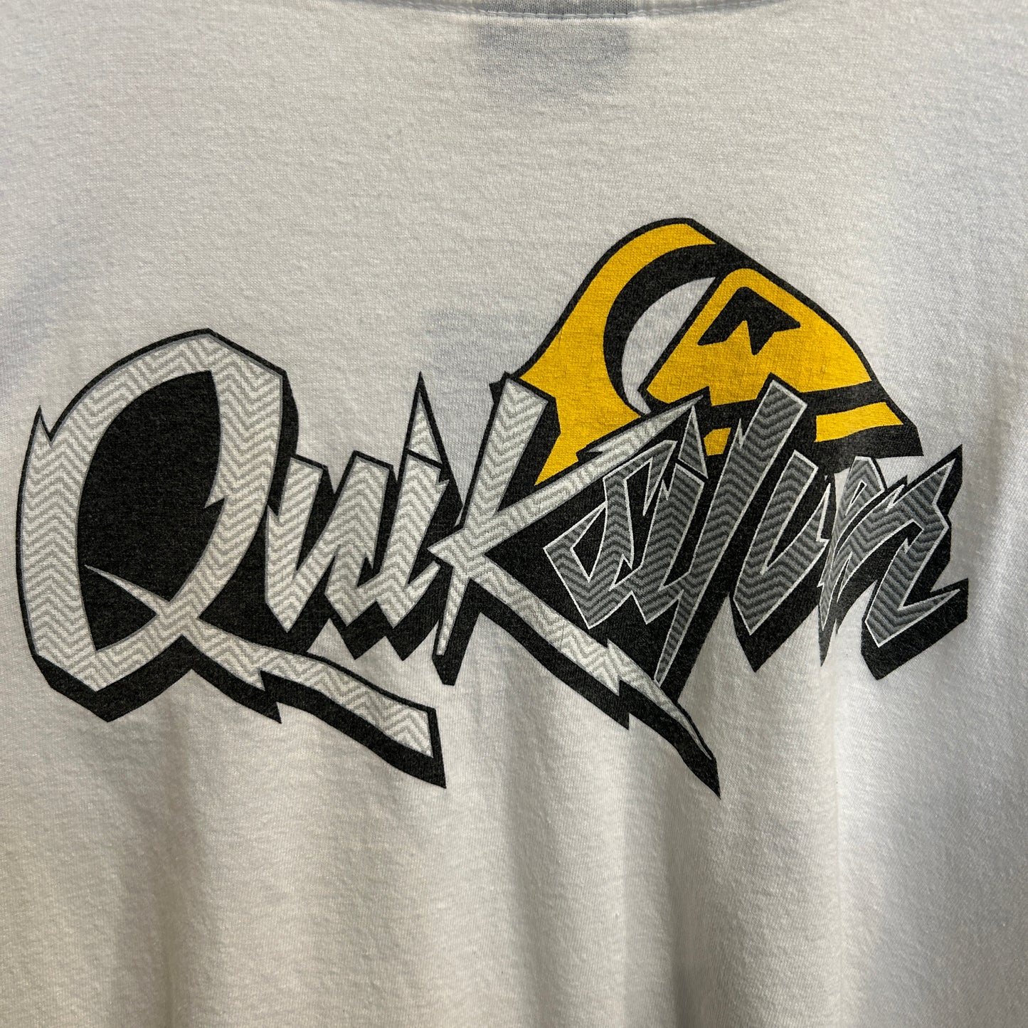 90's Quik Silver グラフィックTシャツ 白 (サイズ不明)/C1228T-SO