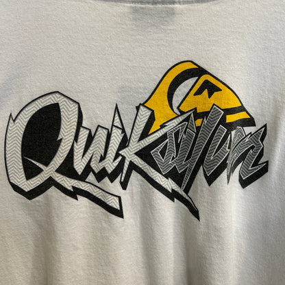90's Quik Silver グラフィックTシャツ 白 (サイズ不明)/C1228T-SO