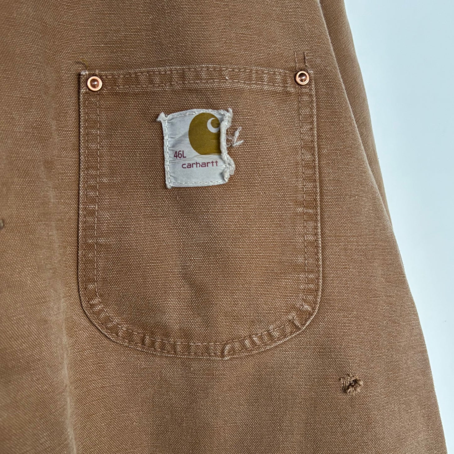 70's Carhartt カーハート カバーオール チョアコート ベージュ (サイズ46L) /A9056J-SO