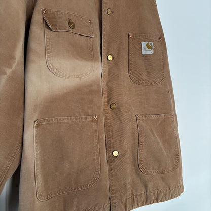 70's Carhartt カーハート カバーオール チョアコート ベージュ (サイズ46L) /A9056J-SO