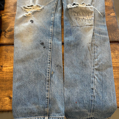 80's Levis 501 赤耳 デニムパンツ ダメージ(32×36)/A1511P-SO