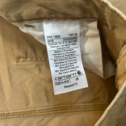 00's Carhartt カーハート Relaxed Fit ダック ハーフパンツ ベージュ (w38)/C1230P-SO