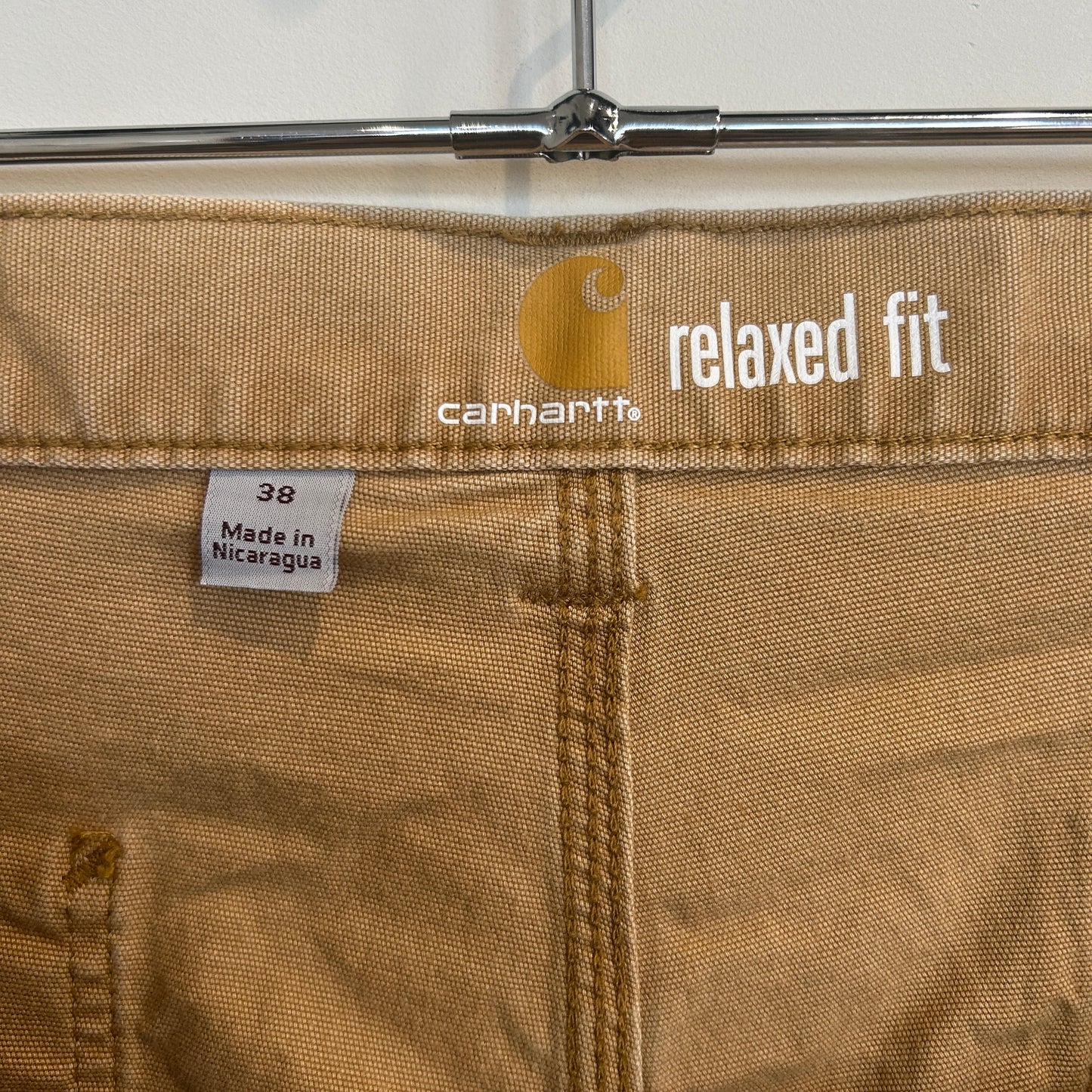 00's Carhartt カーハート Relaxed Fit ダック ハーフパンツ ベージュ (w38)/C1230P-SO