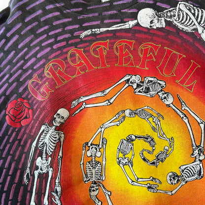 90's Grateful Dead ”Spiral Skeletons" グレイトフル・デッド 総柄Tシャツ スカル バンドT WILD OATS(XL)/C1241T-SO